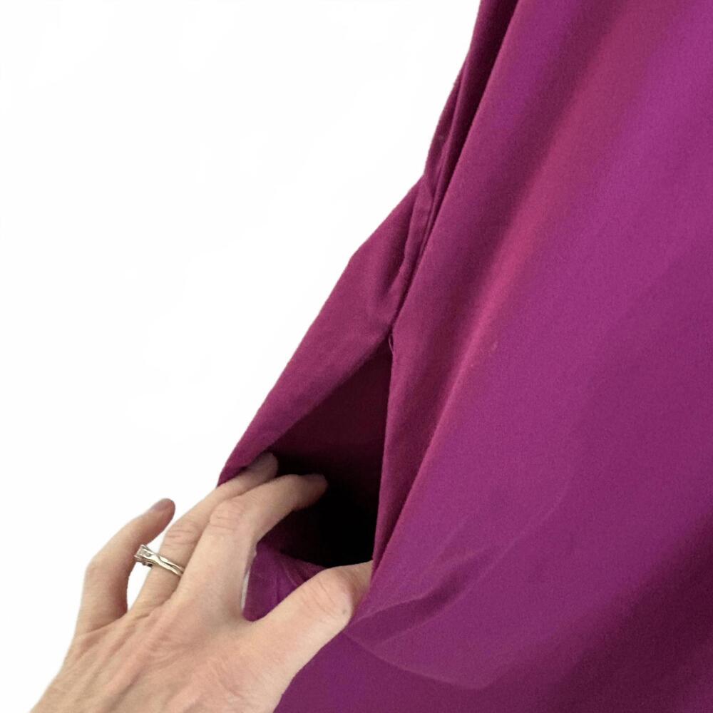 Chico’s | Short Sleeve Collared Purple Fuchsia Shirt Dress Pockets Size 2X - Picture 6 of 8